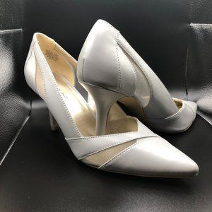 Bandolino Resa Light Grey Pumps with Sheer Mesh Size 7.5